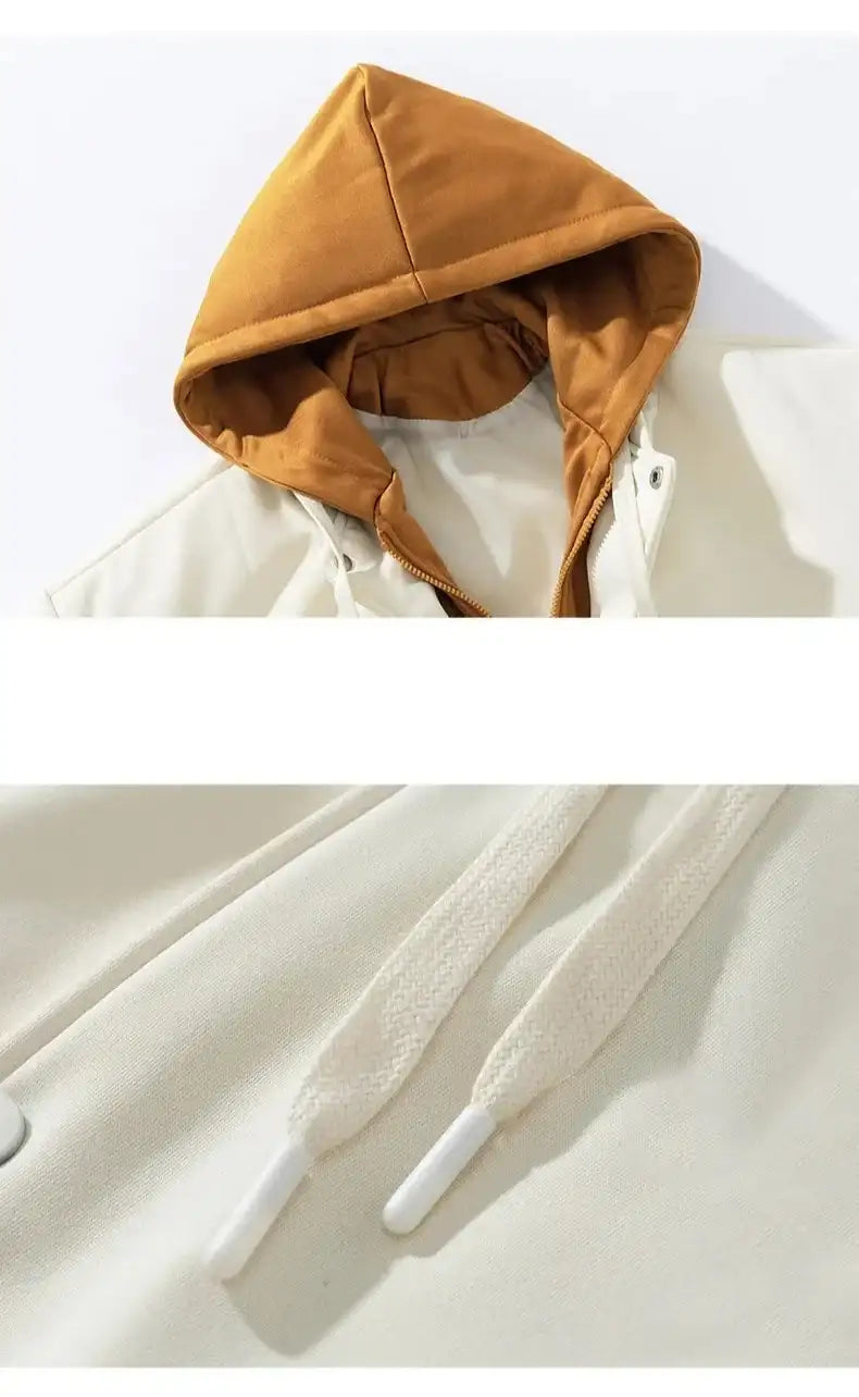 Men's Hooded Cardigan Fleece Baseball Style Jacket - ChoreGirl