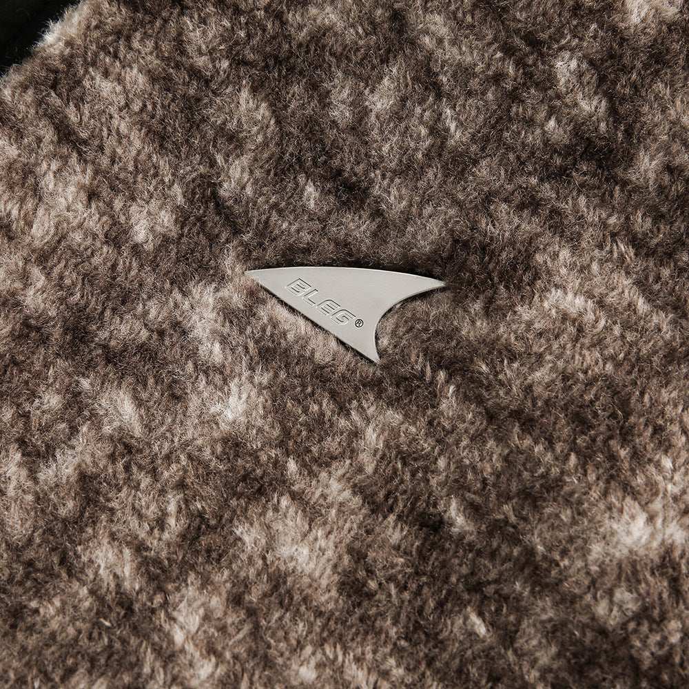 Men's Imitation Fur Leopard Print Double-sided Wear Cotton Coat Jacket with Hood - ChoreGirl
