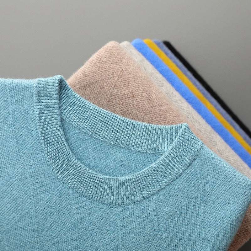 Men's Round Neck Woolen Sweater - ChoreGirl