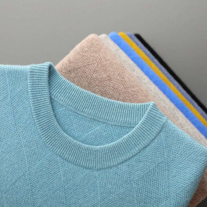 Men's Round Neck Woolen Sweater - ChoreGirl