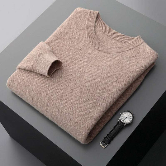 Men's Round Neck Woolen Sweater - ChoreGirl