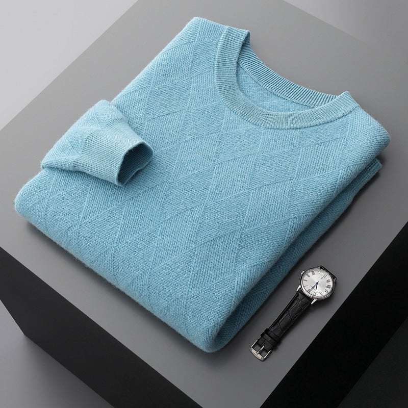Men's Round Neck Woolen Sweater - ChoreGirl
