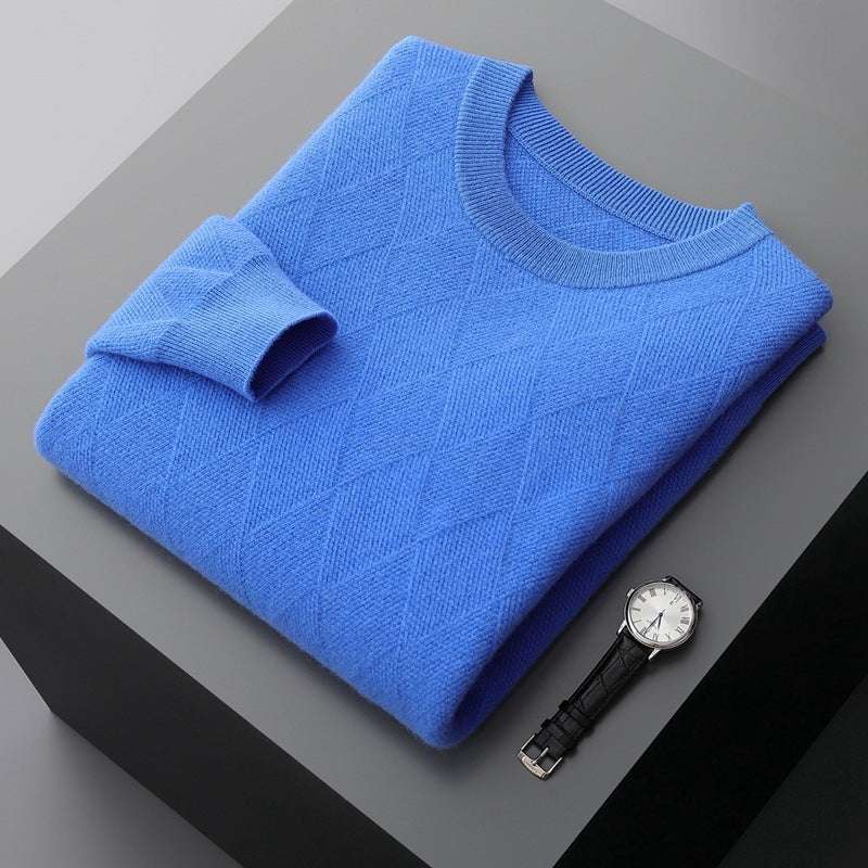 Men's Round Neck Woolen Sweater - ChoreGirl