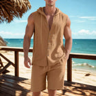 Men's Sleeveless Shirt and Shorts Summer Outfit Set