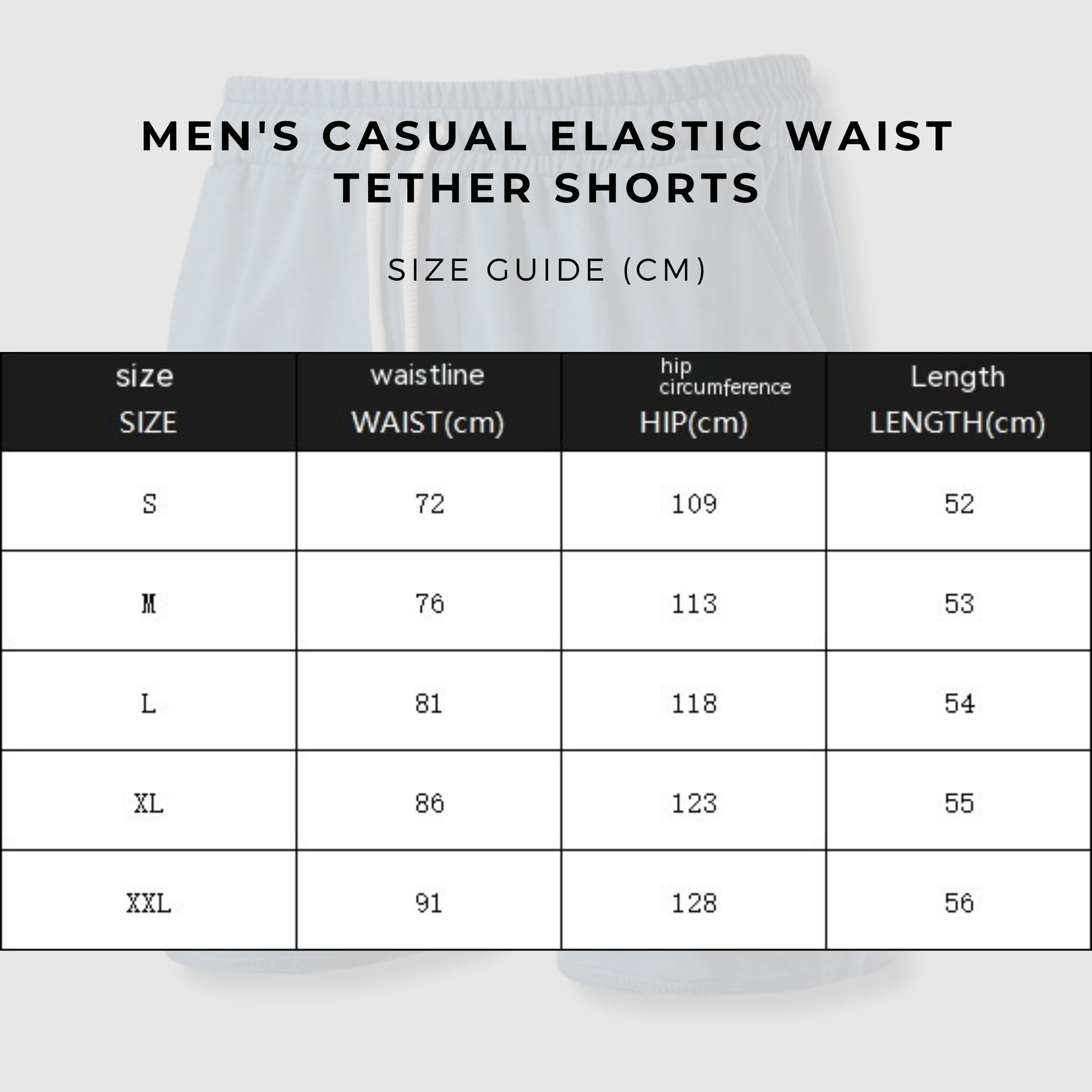 Men's Casual Elastic Waist Tether Shorts - ChoreGirl