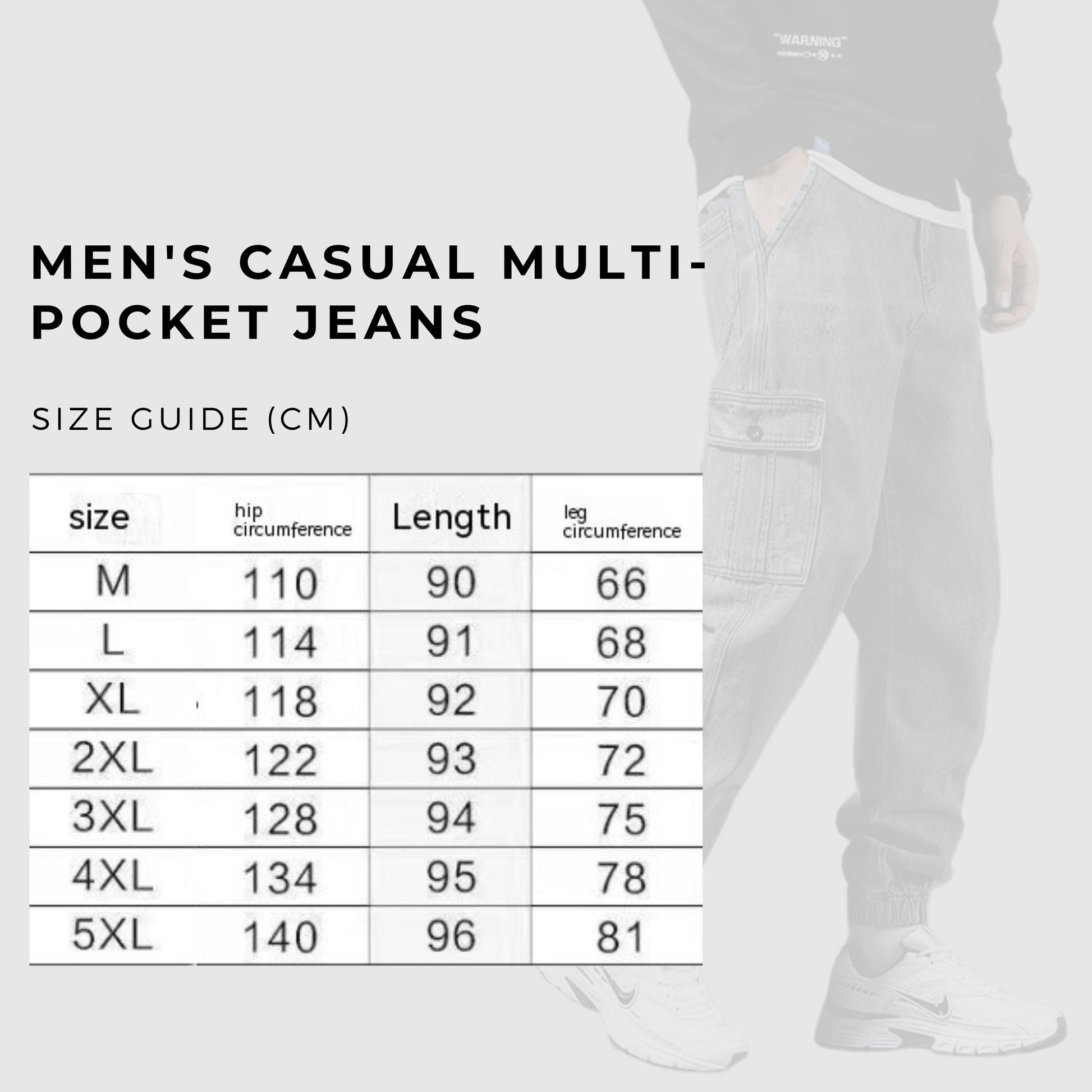 Men's Casual Multi-pocket Jeans - ChoreGirl
