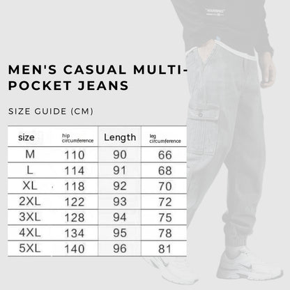 Men's Casual Multi-pocket Jeans - ChoreGirl
