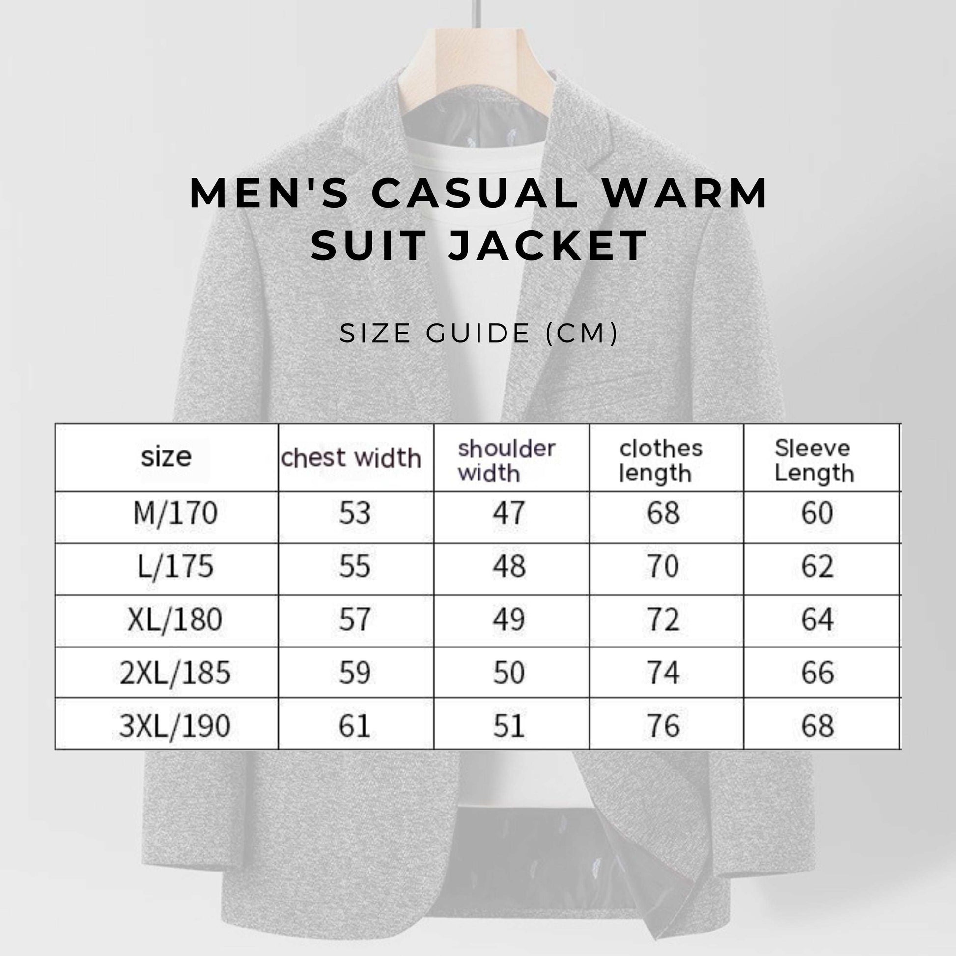 Men's Casual Warm Suit Jacket - ChoreGirl