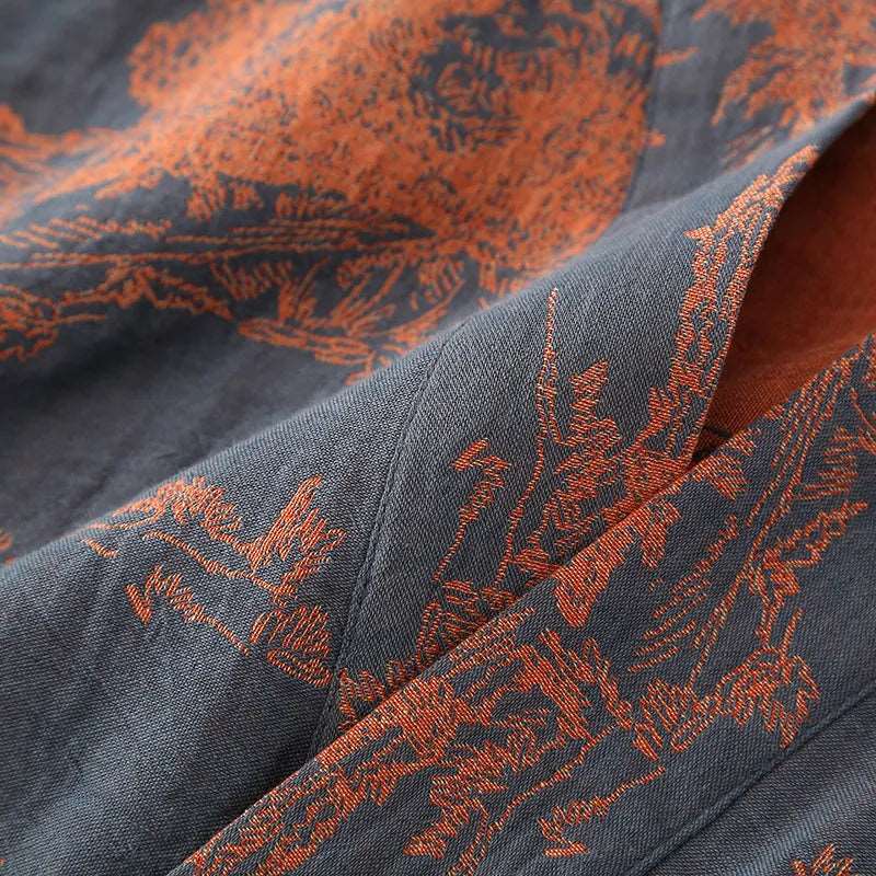 Men's Cotton Kimono Long Robe - ChoreGirl