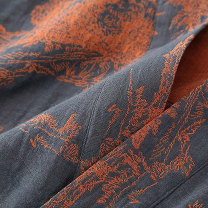 Men's Cotton Kimono Long Robe - ChoreGirl