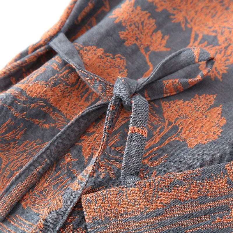 Men's Cotton Kimono Long Robe - ChoreGirl