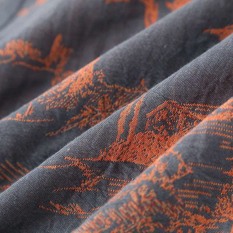 Men's Cotton Kimono Long Robe - ChoreGirl