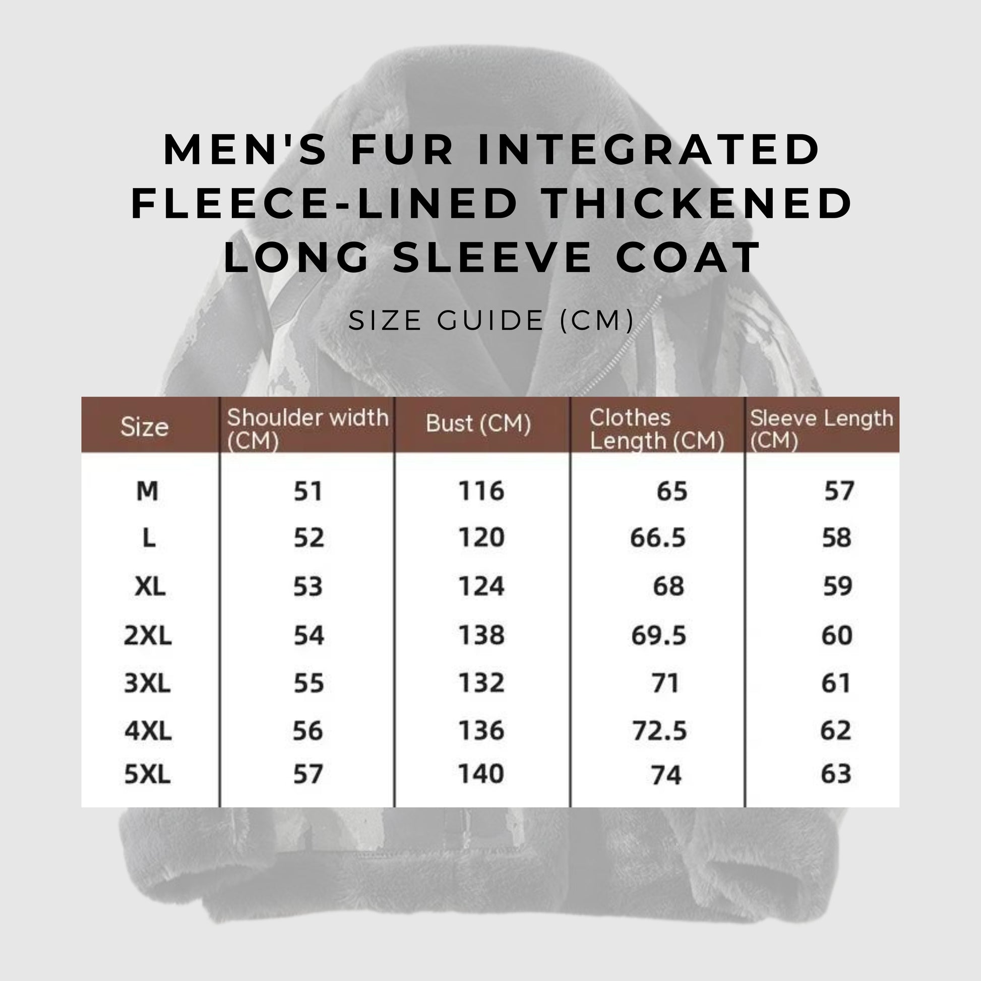 Men's Fur Integrated Fleece-lined Thickened Long Sleeve Coat - ChoreGirl