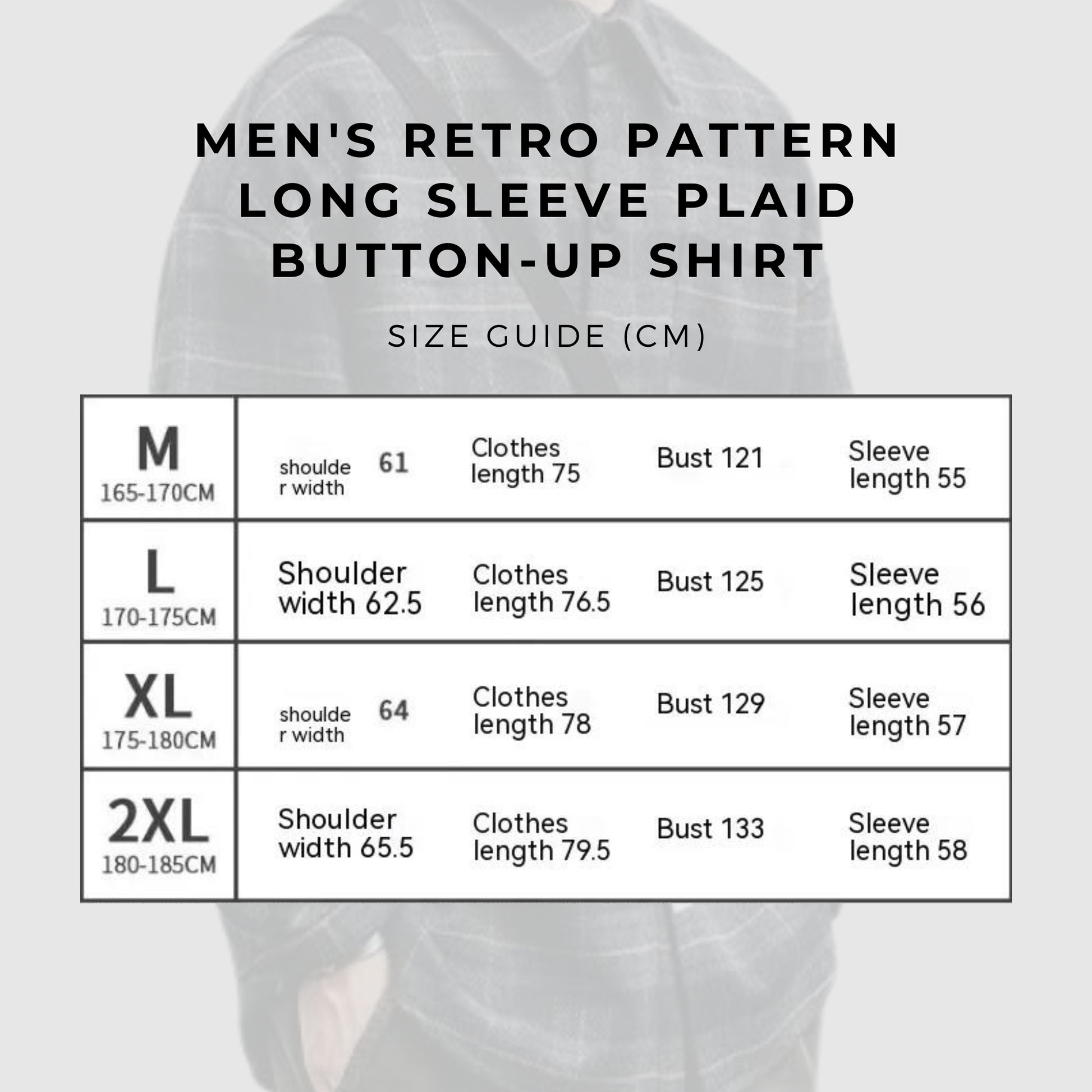 Men's Retro Pattern Long Sleeve Plaid Button-up Shirt - ChoreGirl