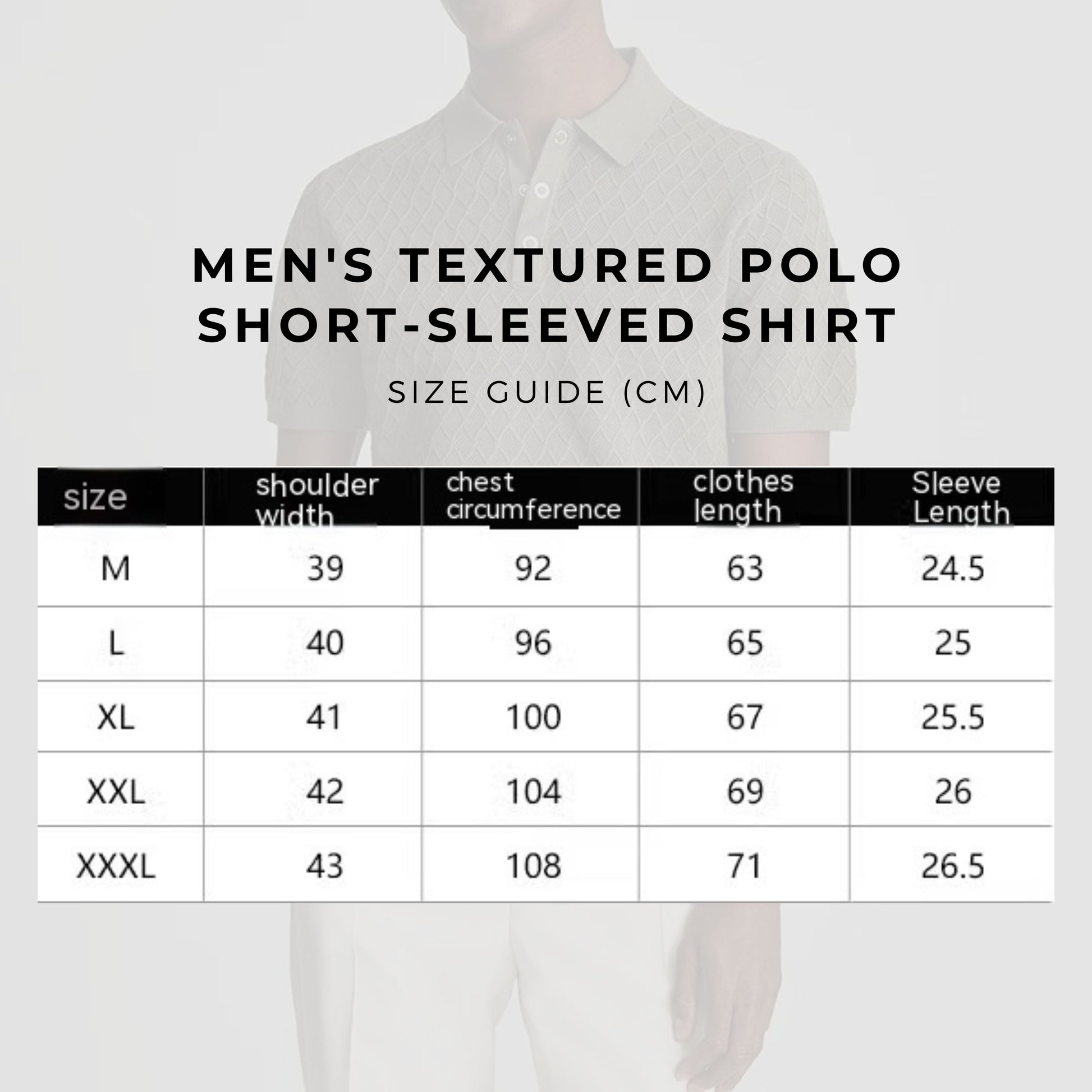 Men's Textured Polo Short-sleeved Shirt - ChoreGirl
