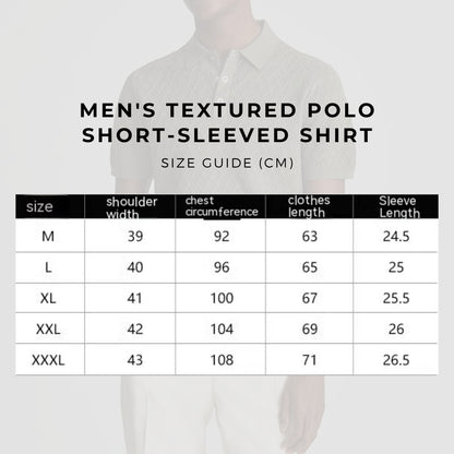 Men's Textured Polo Short-sleeved Shirt - ChoreGirl