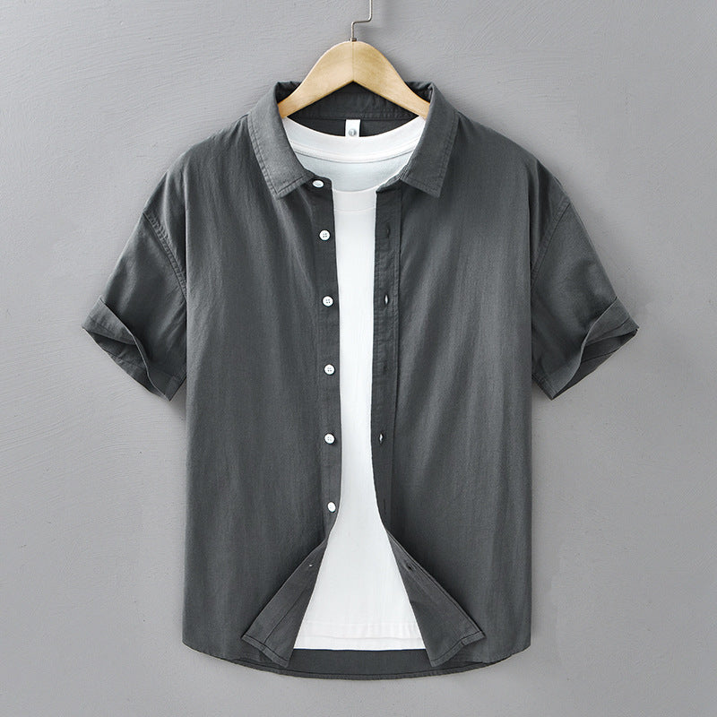 Men's Casual Cotton Short Sleeved Shirt - ChoreGirl