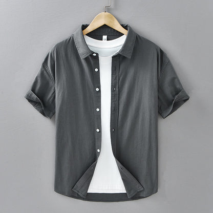 Men's Casual Cotton Short Sleeved Shirt - ChoreGirl
