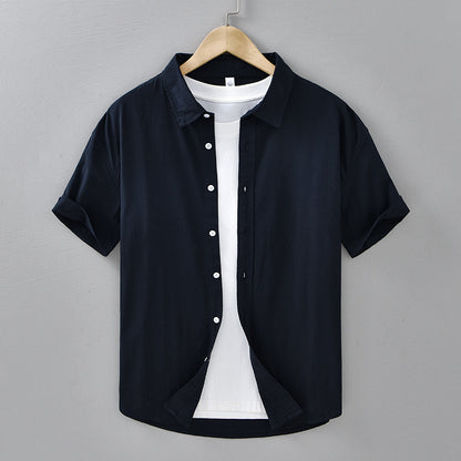 Men's Casual Cotton Short Sleeved Shirt - ChoreGirl