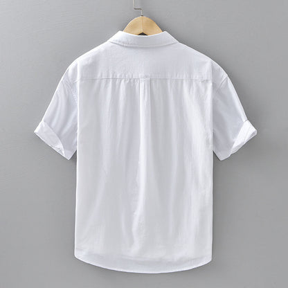 Men's Casual Cotton Short Sleeved Shirt - ChoreGirl