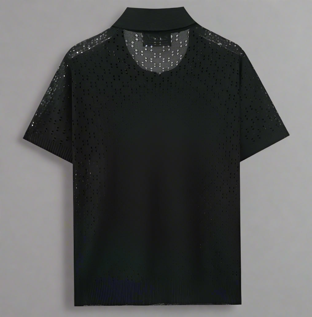 Men's Casual Dovetail Collar Tencel Polo Shirt - ChoreGirl