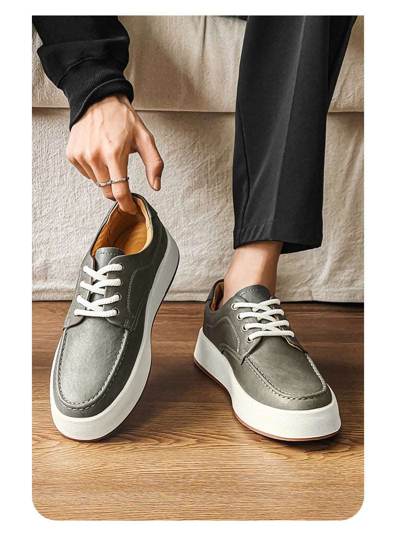 Men's Casual Lace-up Platform Shoes - ChoreGirl