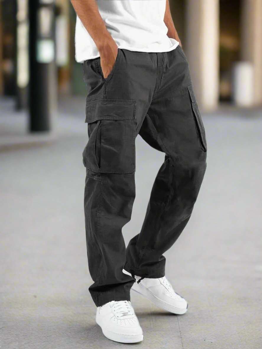 Men's Casual Multi Pocket Straight Leg Cargo Pants - ChoreGirl
