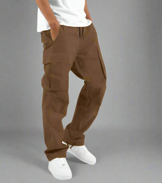 Men's Casual Multi Pocket Straight Leg Cargo Pants - ChoreGirl