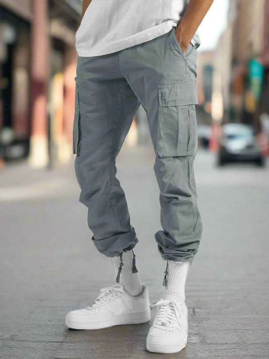 Men's Casual Multi Pocket Straight Leg Cargo Pants - ChoreGirl