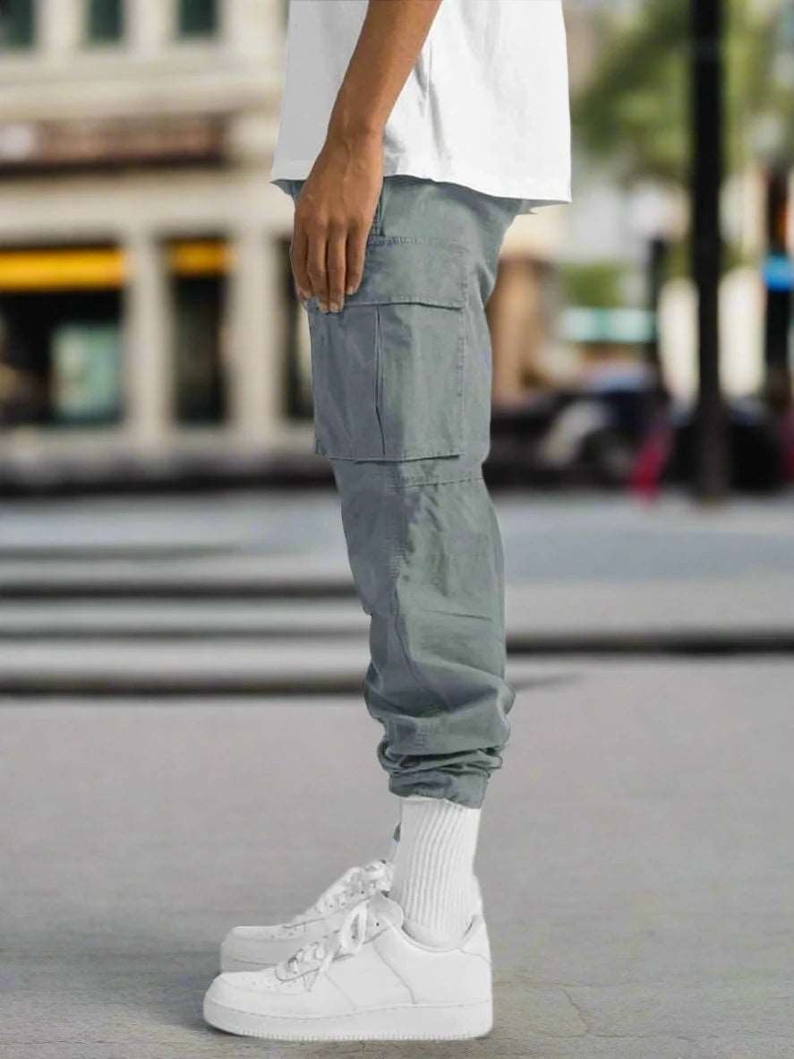 Men's Casual Multi Pocket Straight Leg Cargo Pants - ChoreGirl
