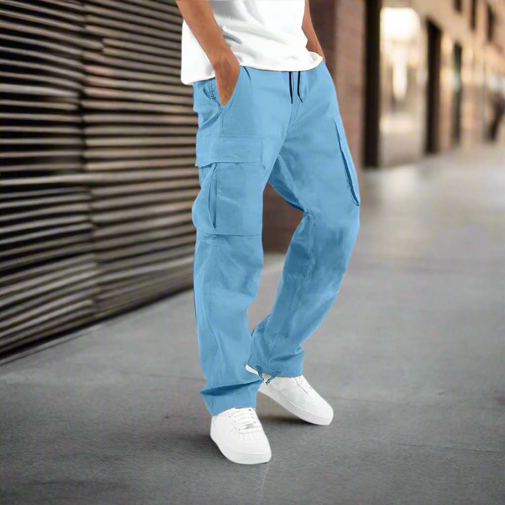 Men's Casual Multi Pocket Straight Leg Cargo Pants - ChoreGirl