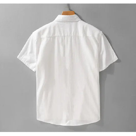 Men's Casual Pure Cotton Short Sleeved Shirt - ChoreGirl