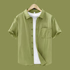 Men's Casual Short Sleeved Cotton Shirt