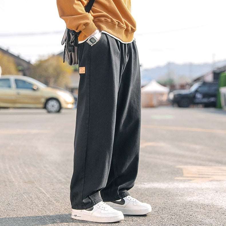Men's Casual Straight Leg Cotton Pants - ChoreGirl