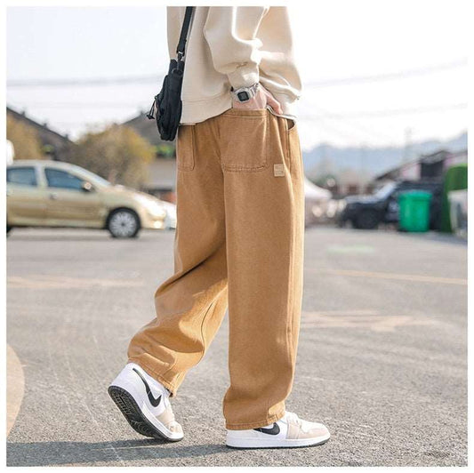Men's Casual Straight Leg Cotton Pants - ChoreGirl