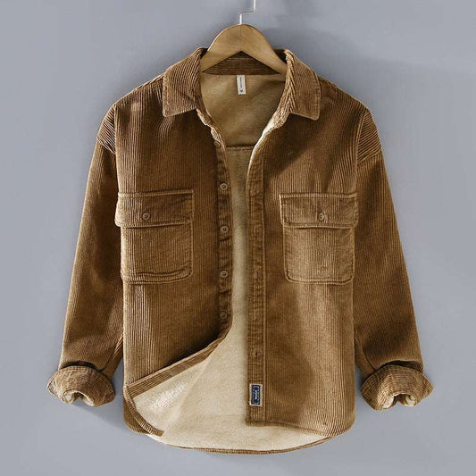 Men's Casual Warm Fleece Lined Shirt - ChoreGirl