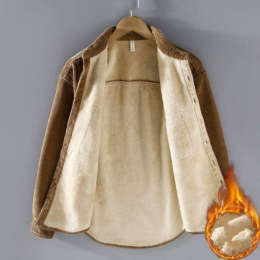 Men's Casual Warm Fleece Lined Shirt - ChoreGirl