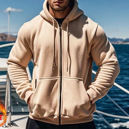 Men's Casual Warm Fleece Two-piece Sports Outfit Set - ChoreGirl