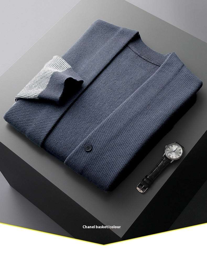 Men's Casual Wool Knitted Cardigan - ChoreGirl