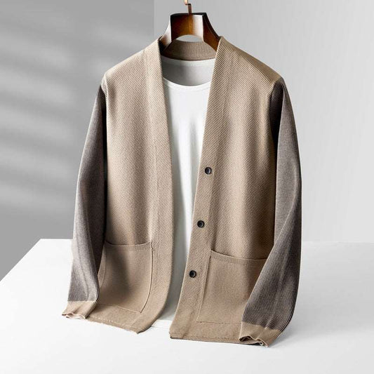Men's Casual Wool Knitted Cardigan - ChoreGirl