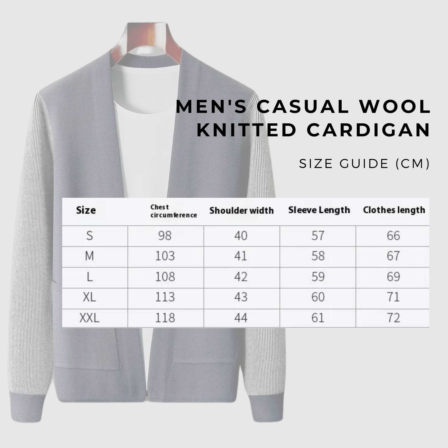 Men's Casual Wool Knitted Cardigan - ChoreGirl