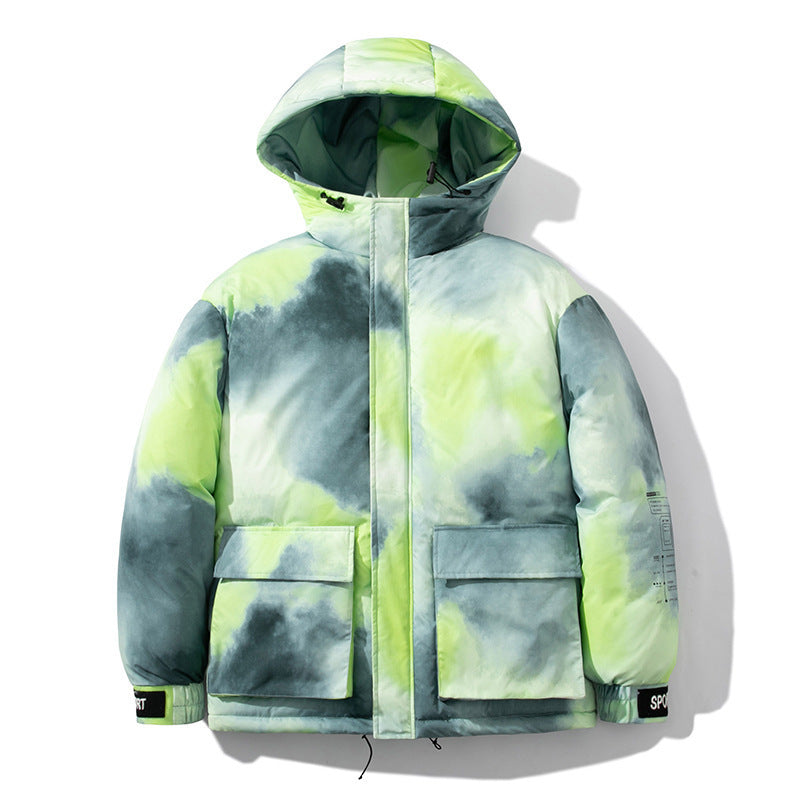 Men's Gradient Color Thick Warm Coat - ChoreGirl