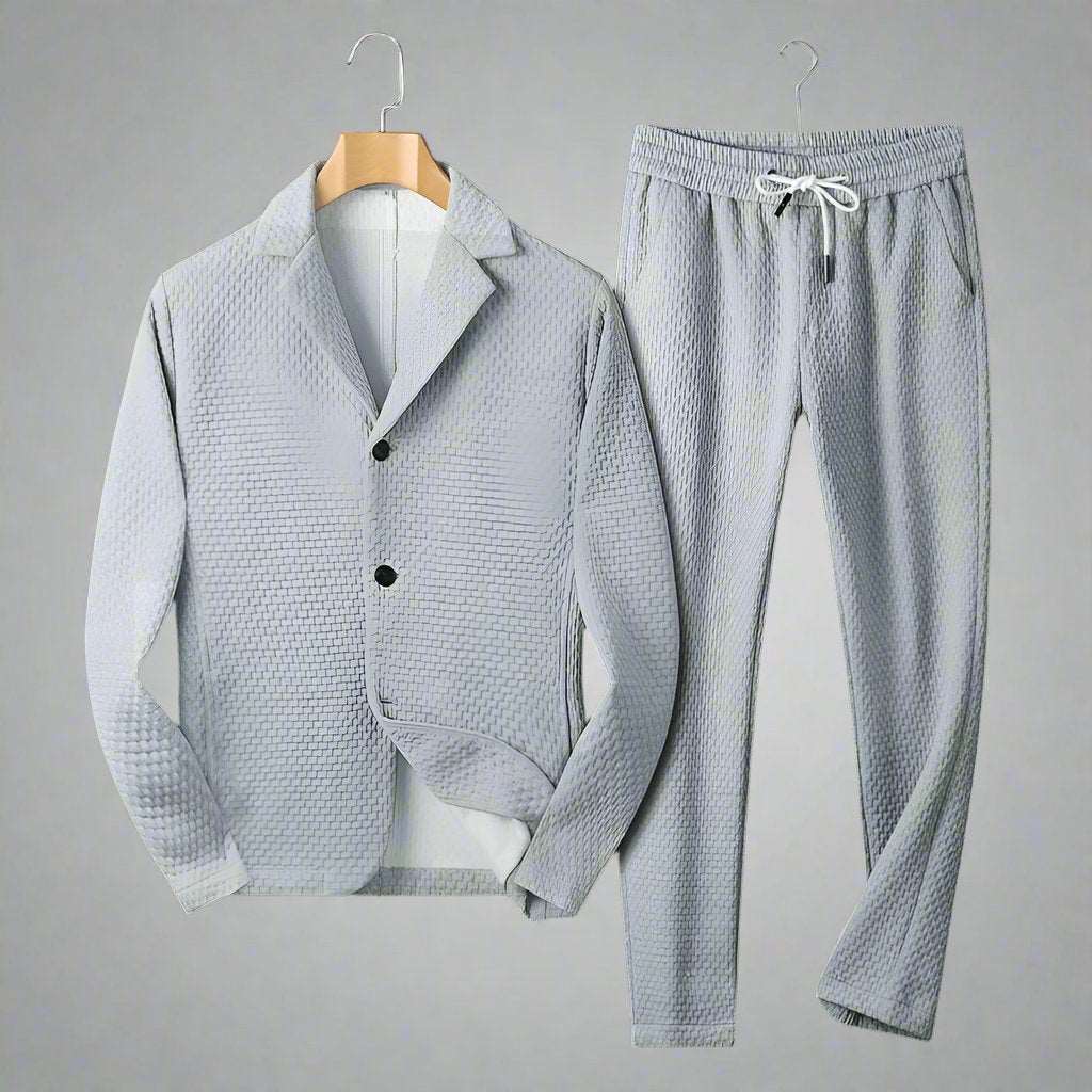 Men's Knit Pattern Two Piece Outfit Set - ChoreGirl