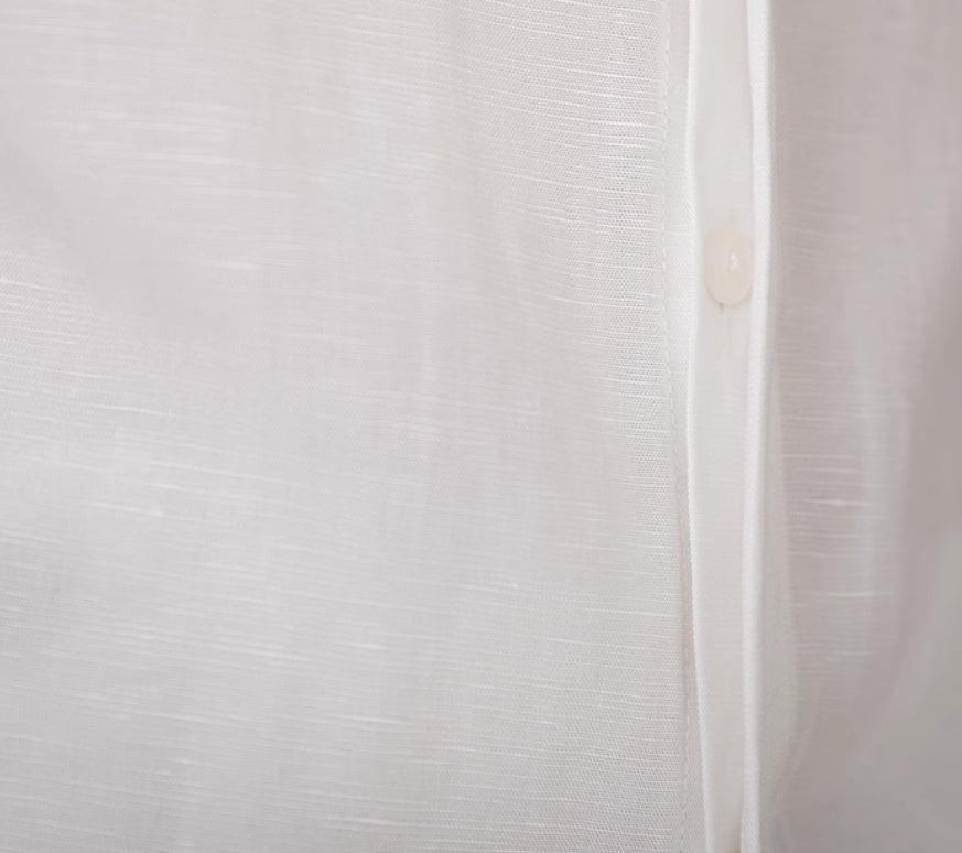 Men's Skin-friendly Draping Lyocell Long Sleeves Linen Shirt - ChoreGirl