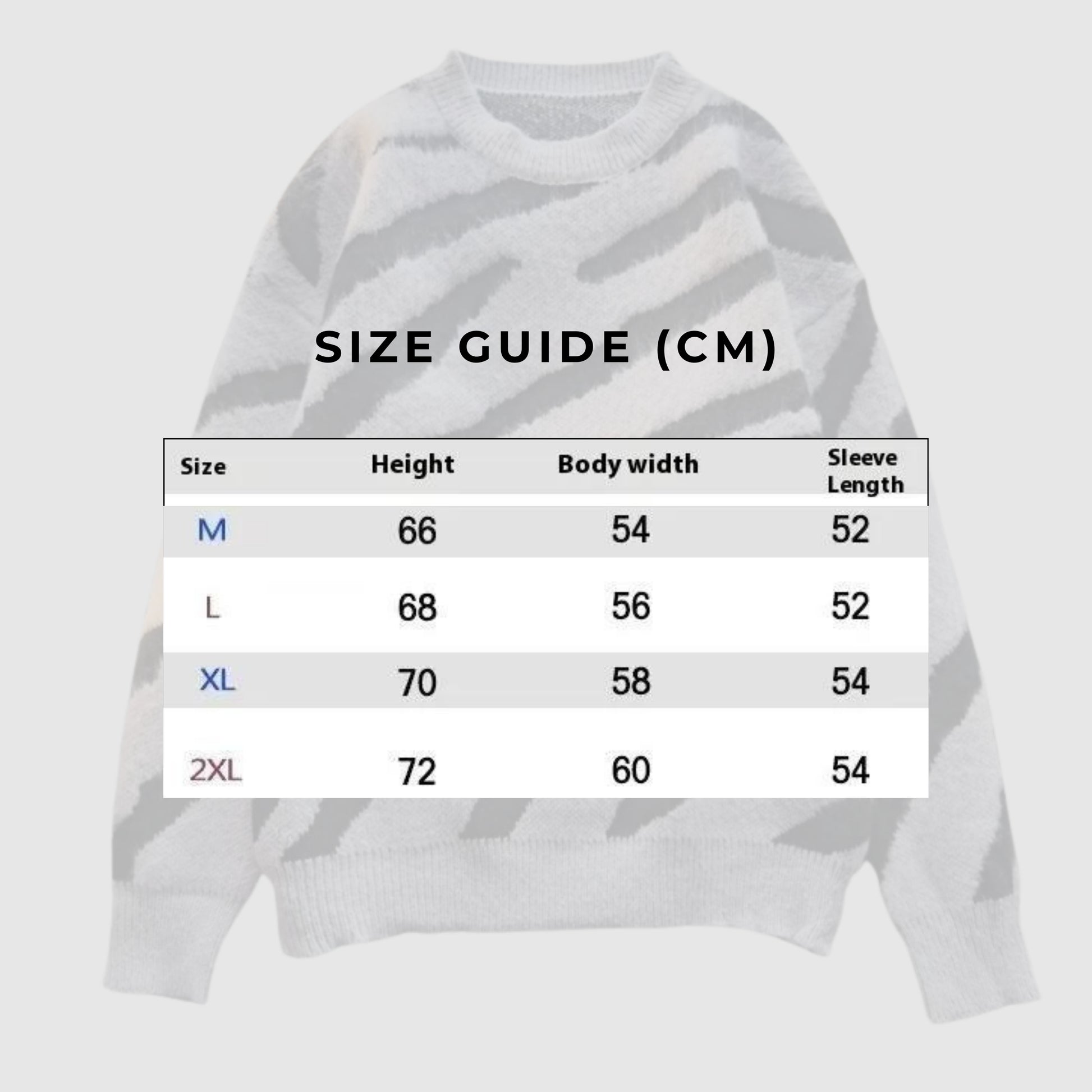 Men's Soft Zebra Pattern Sweater - ChoreGirl