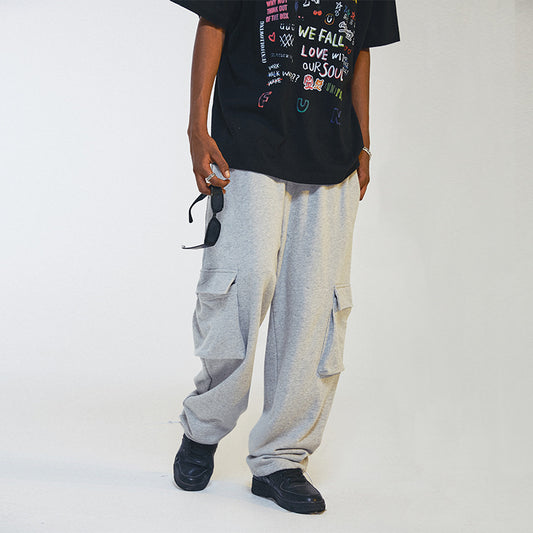 Men's Straight Leg Loose Double Pocket Sweatpants - ChoreGirl