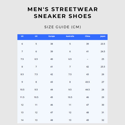 Men's Streetwear Sneaker Shoes - ChoreGirl