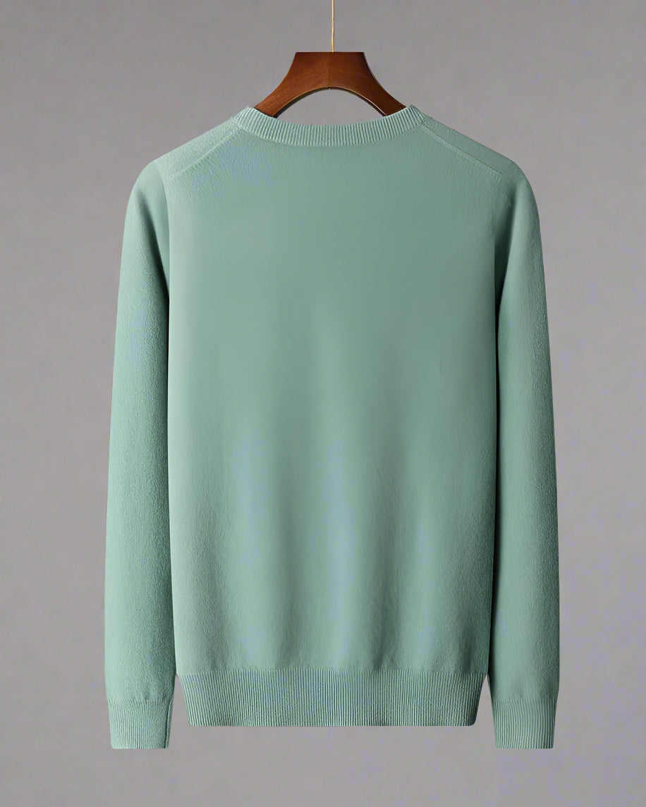 Men's V-neck Knit Wool Sweater - ChoreGirl