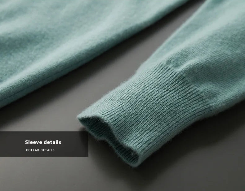 Men's V-neck Knit Wool Sweater - ChoreGirl