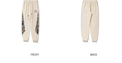 Men's Stitching Patch Pattern Sweatpants - ChoreGirl